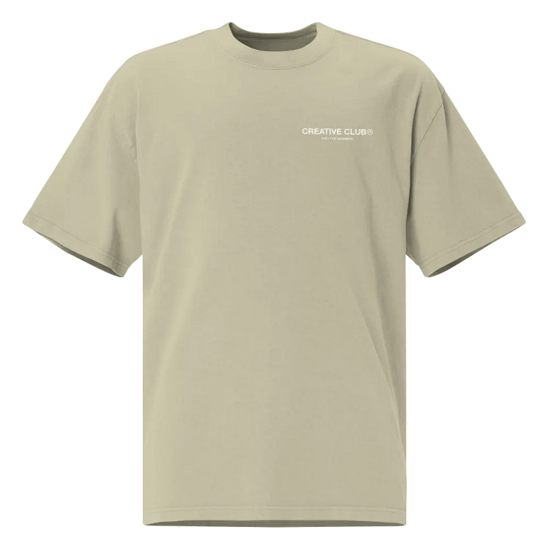 Oversized Creative Club Faded Eucalyptus T-Shirt