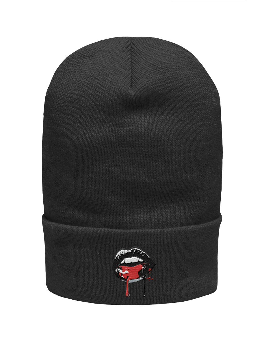 Bleeding Lips Embroidered Beanie product image (2)
