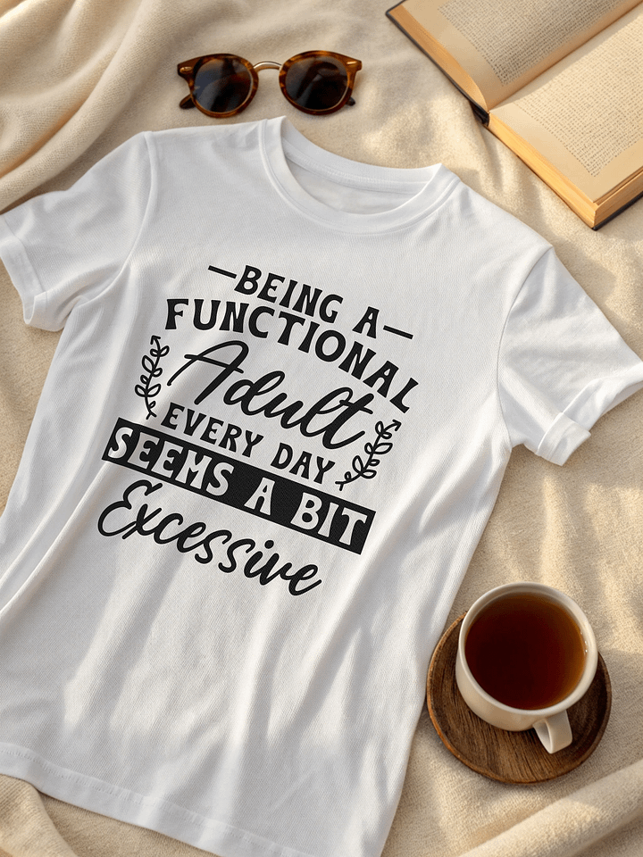 Being A Functional Adulting Every Day Seems A Bit Excessive Women White T-Shirt product image (2)