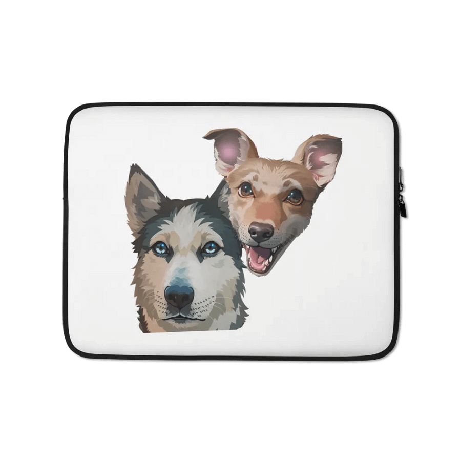 Luna and Mango Laptop Sleeve White product image (1)
