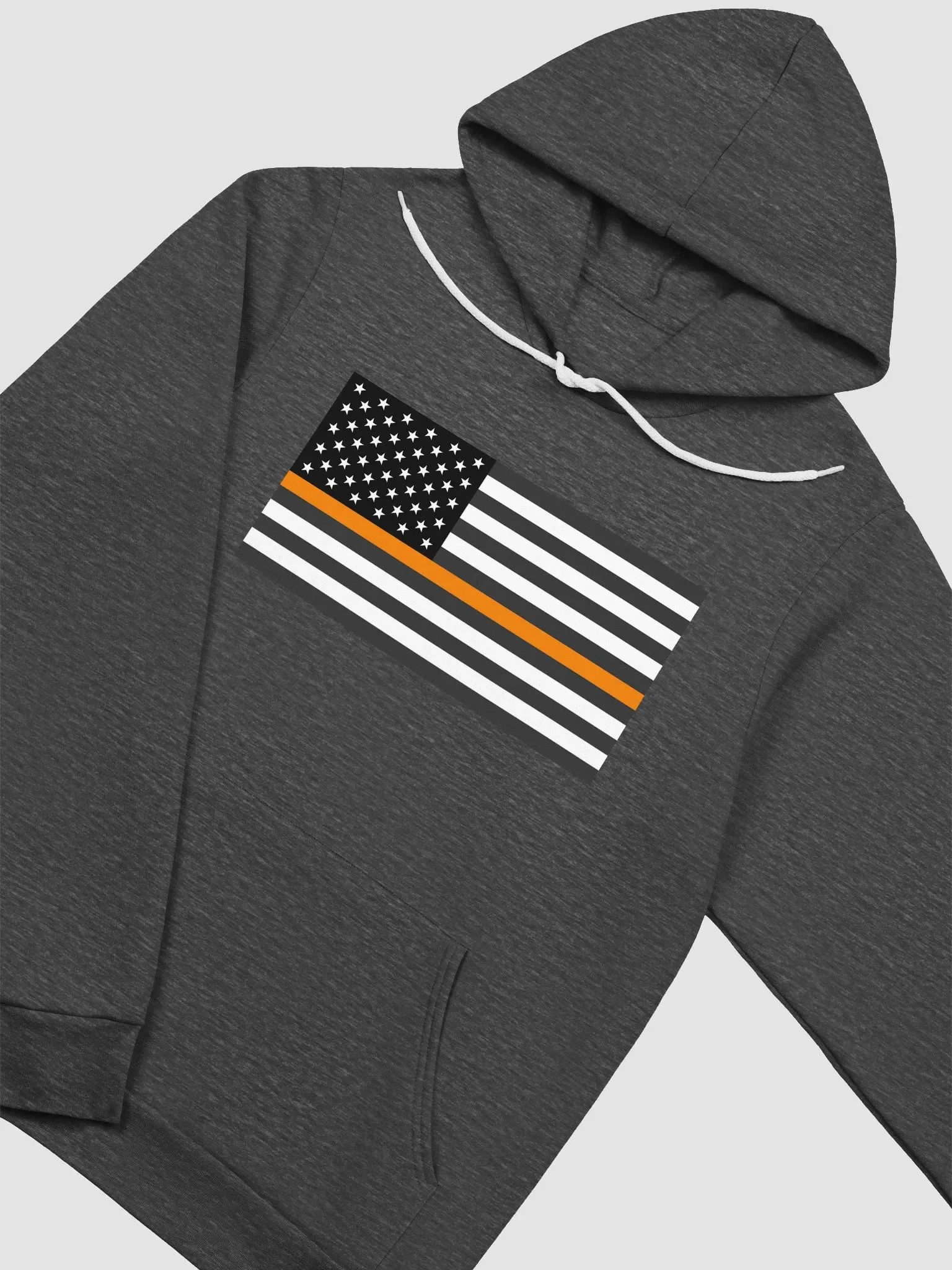 Orange Stripe American Flag Hoodie product image (3)