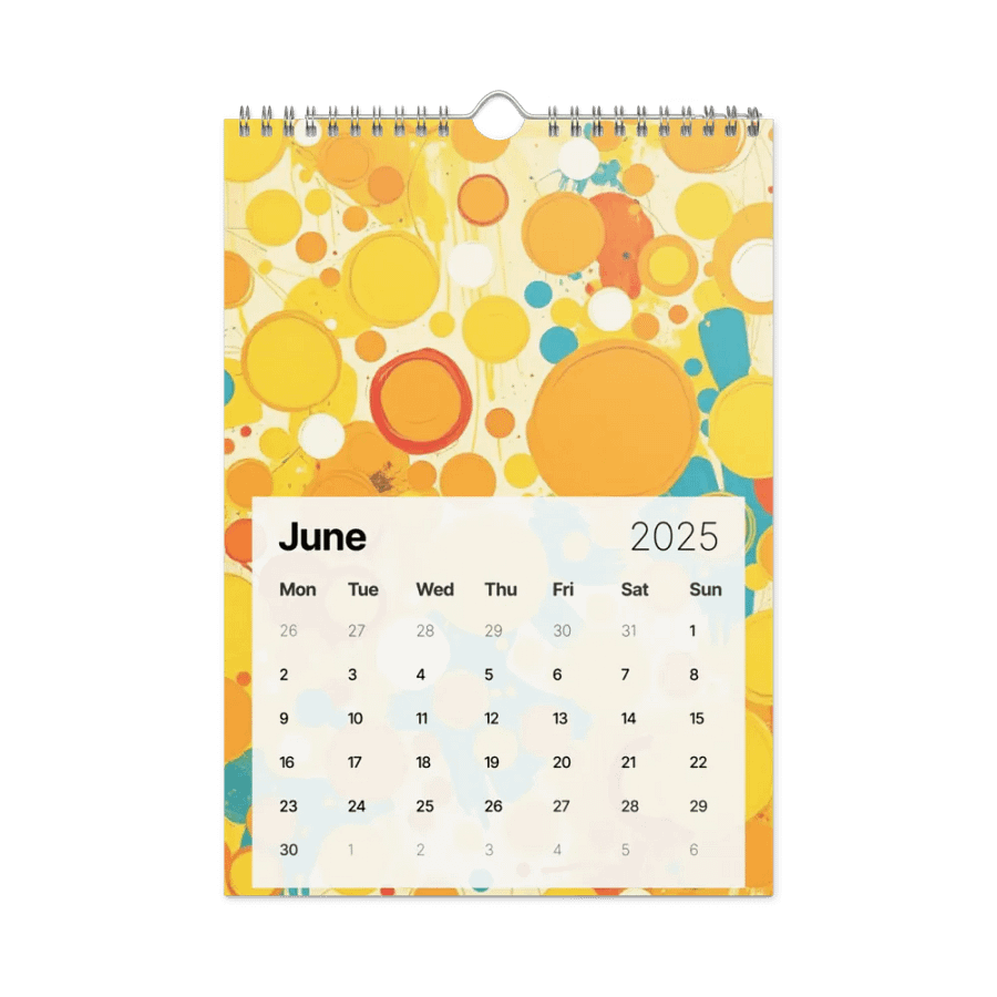 ART ABSTRACT WALL CALENDAR 2025 product image (8)