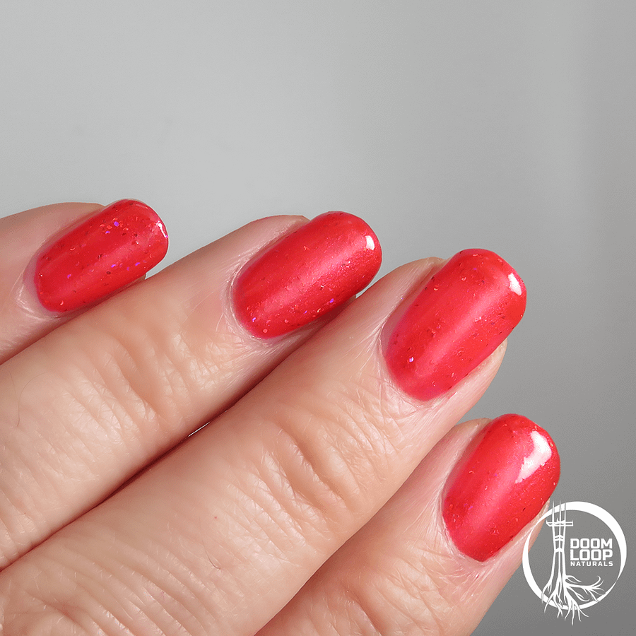 RED BELONGS TO US - Jelly Red Shimmery Glitter Nail Polish product image (4)