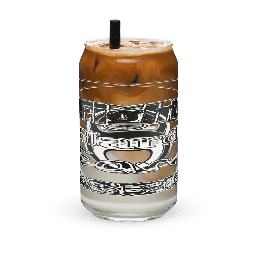 Fight Hard Earn Respect - Can-Shaped Glass and with Lid & Straw product image (2)