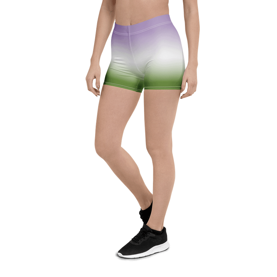 Genderqueer Pride Gradient Bike Shorts product image (5)