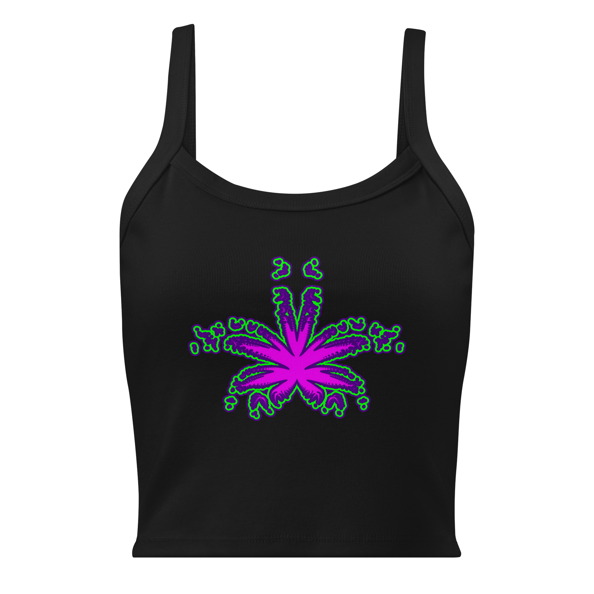 Twisted Cannabis Tank Top, Stoner Weed Shirt, Pink Purple Green Pot Leaf Clothing product image (1)