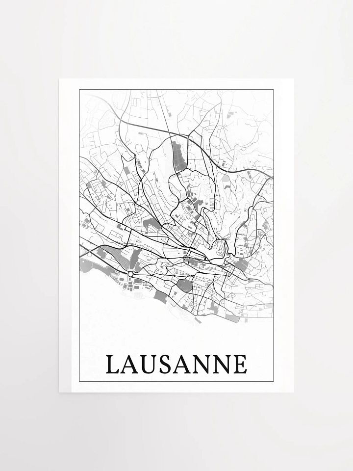 Lausanne, Switzerland, city map print product image (4)
