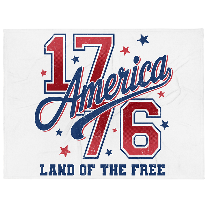 Cozy Land Of The Free Printed Throw Blanket product image (1)