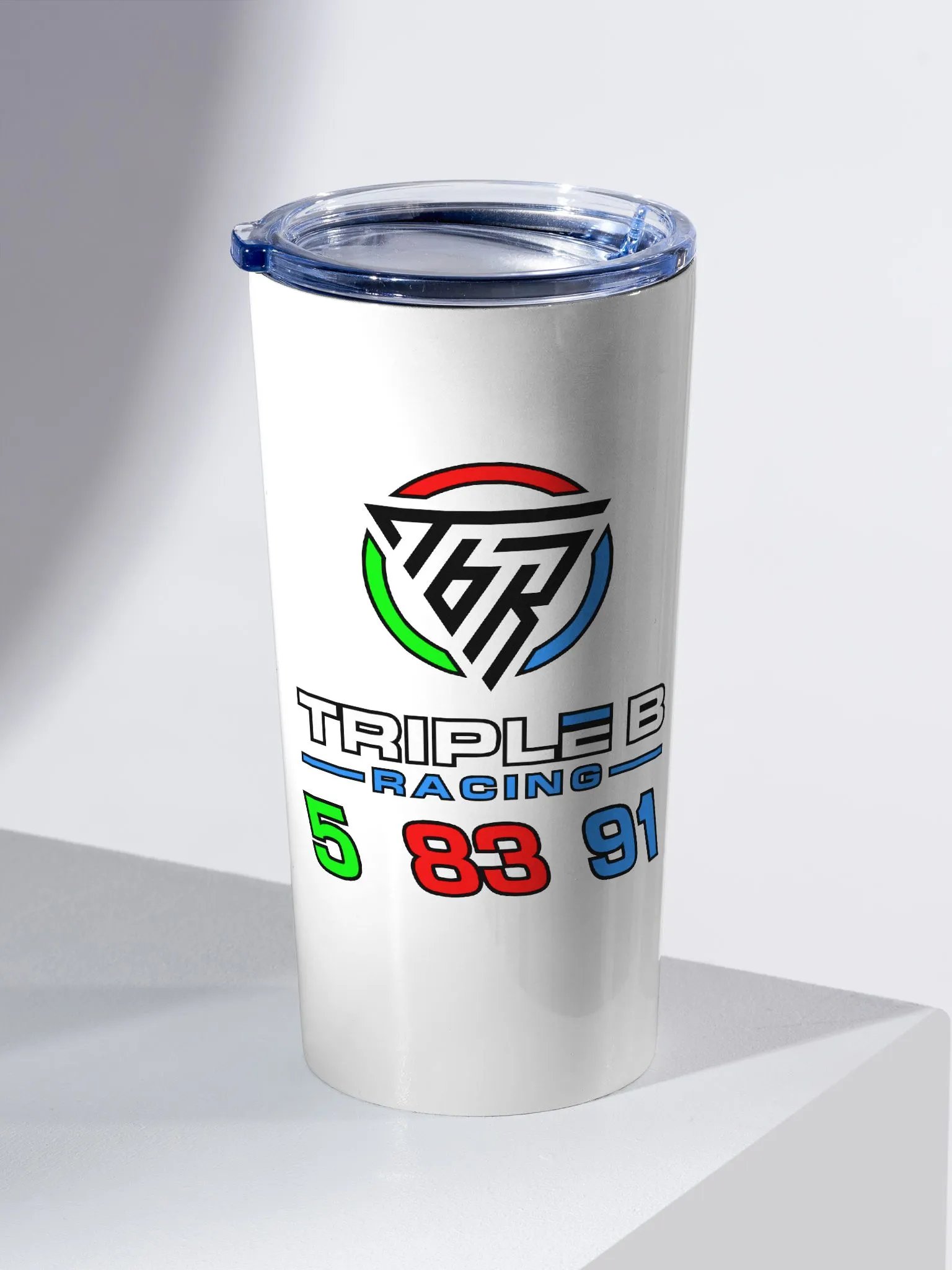 Triple B Racing numbers tumbler (White) product image (2)