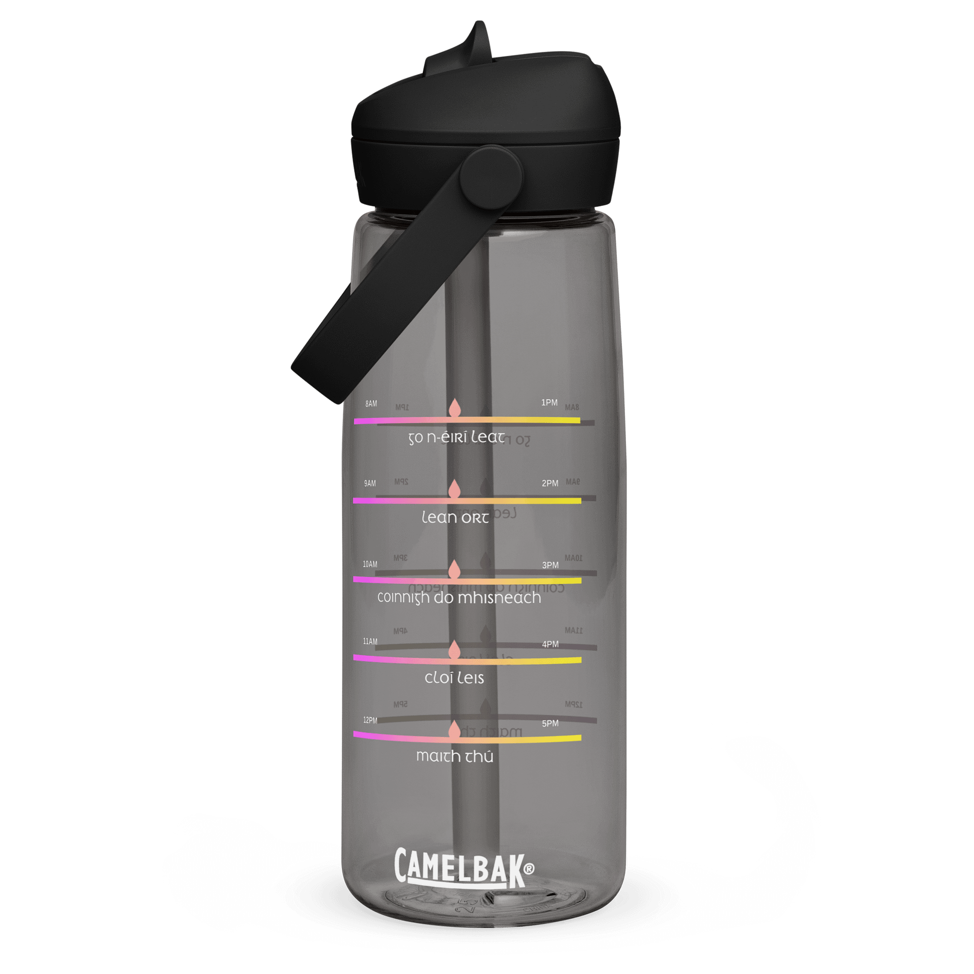 Motivational Water Bottle | CamelBak Thrive® Flip Straw Water Bottle in Irish / Gaeilge / Gaelic product image (1)