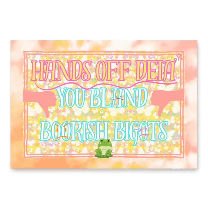Hands Off DEIA. Bland Boorish Bigots,Protest Paper product image (2)
