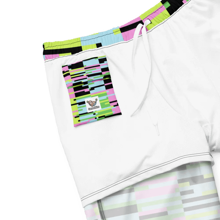 Pixelated Splash Men's Swim Trunks product image (6)