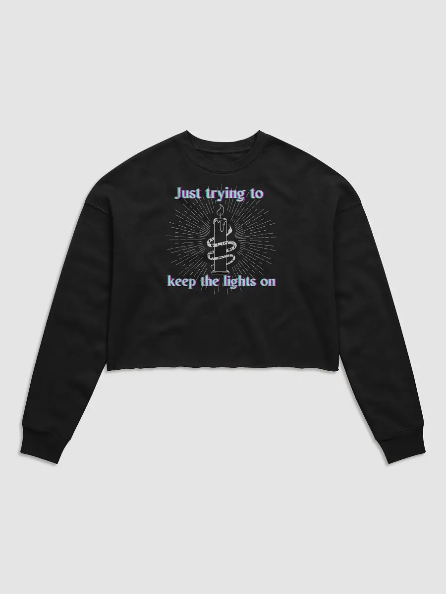 "Just Trying to Keep the Lights On" Cropped Sweater product image (1)