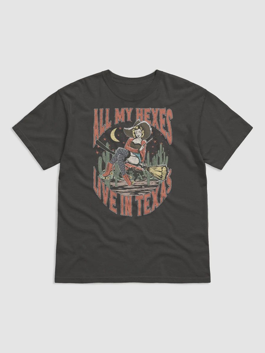 All My Hexes Live in Texas Cowboy Witch(2) T-Shirt | Funny Western-Themed Fall and Halloween T-Shirt Design product image (23)