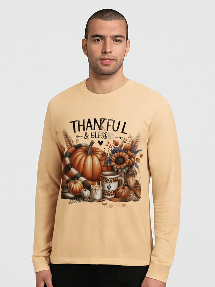 Thankful & Blessed Autumn Long Sleeve T-Shirt product image (1)