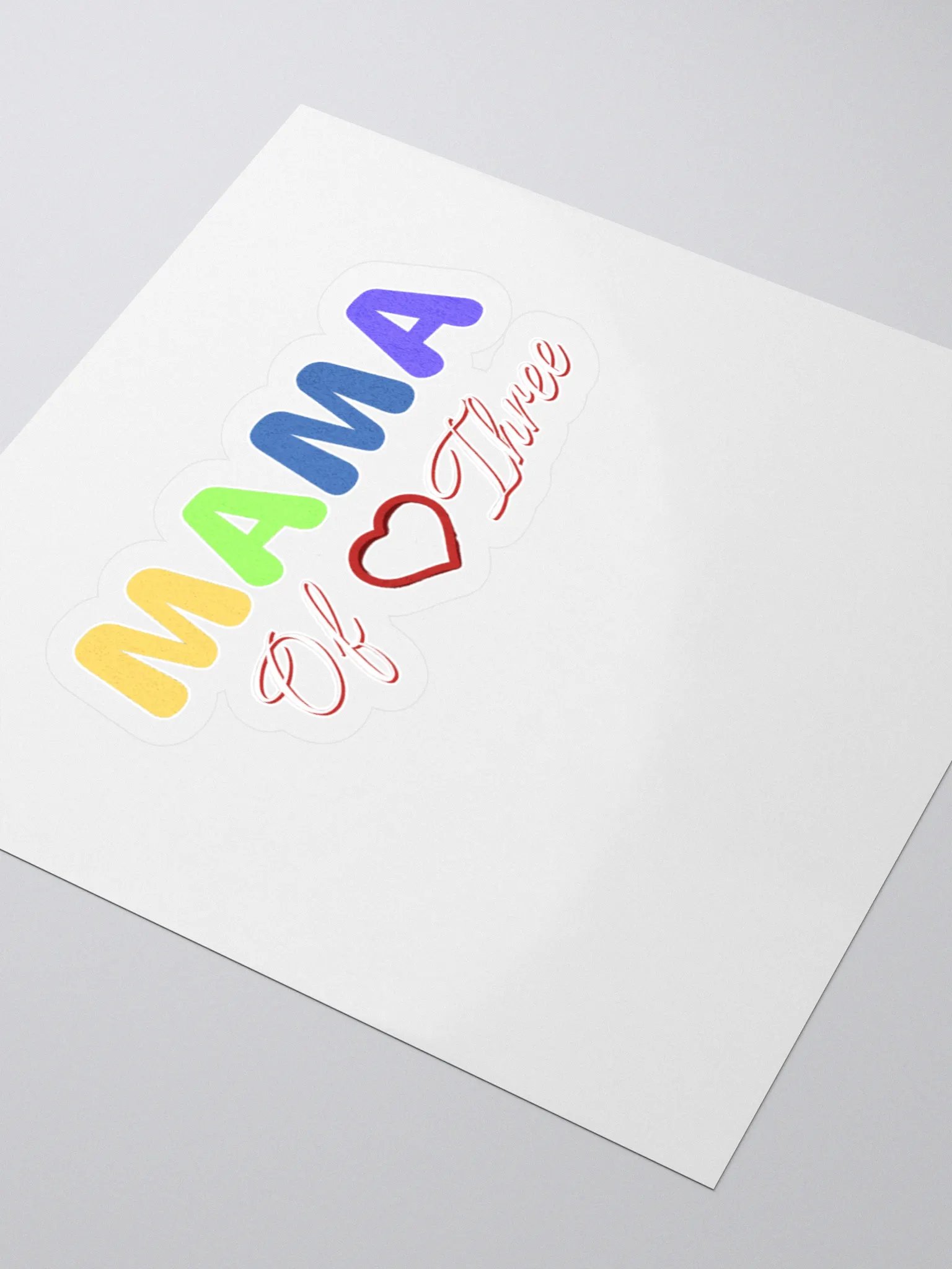 Mama of Three - Loving Family Design Sticker product image (3)