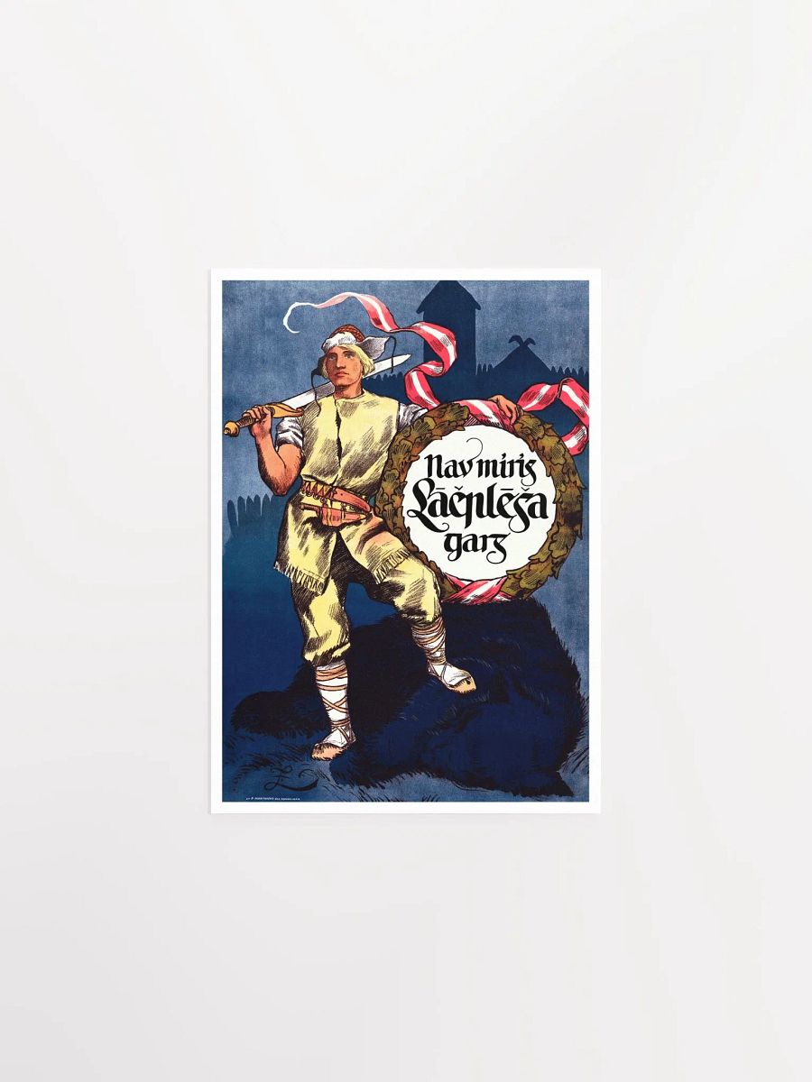 Latvia retro poster, 1934 — retro travel poster, vintage travel wall art, propaganda poster, patriotic poster product image (6)