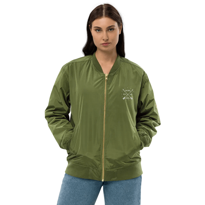 'Work Hard & Stay Humble' Embroidered Unisex Bomber Jacket product image (2)
