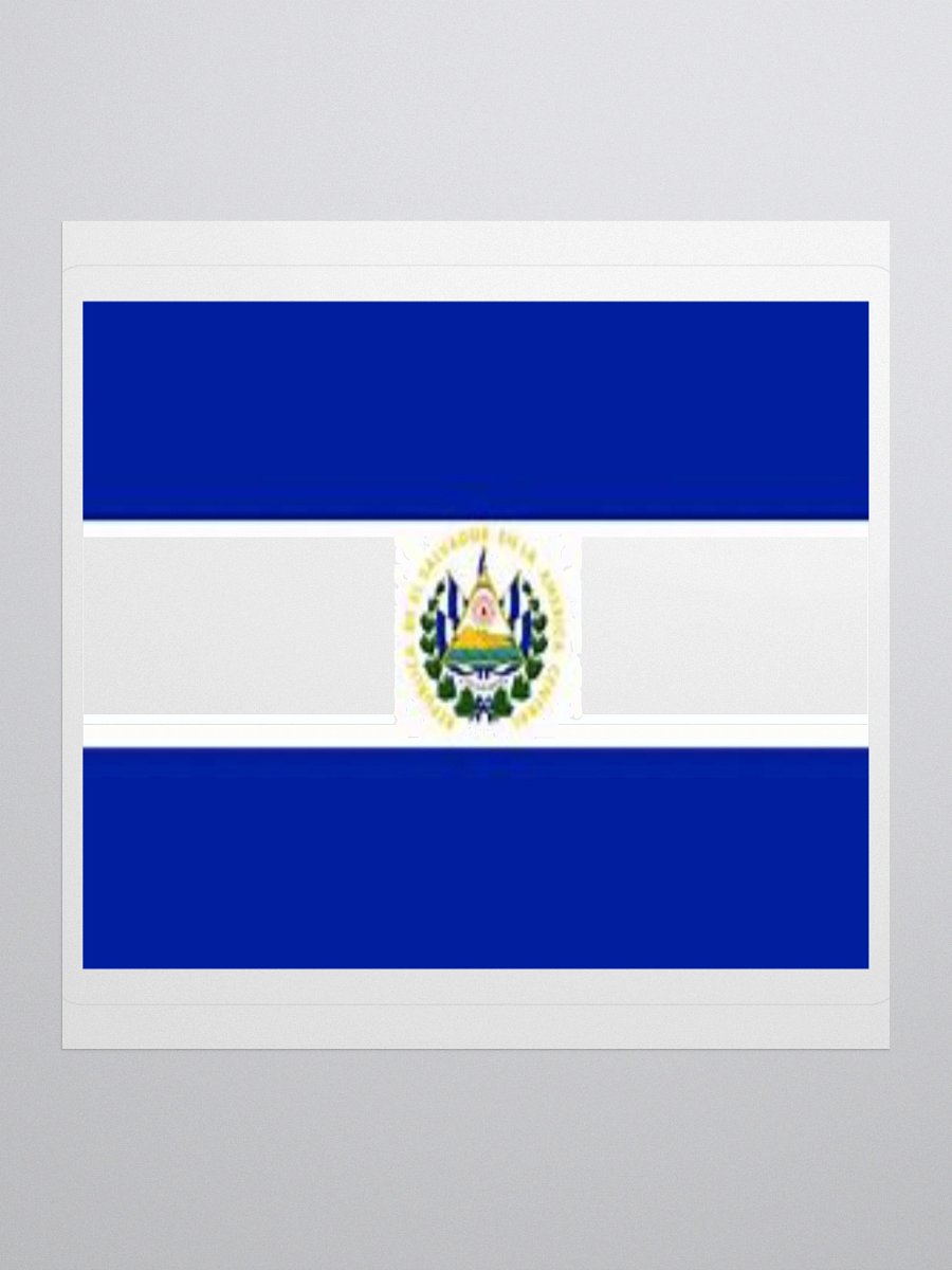 El Salvador Flag Sticker | Coat of Arms Design | Durable Vinyl | 3 Sizes product image (2)
