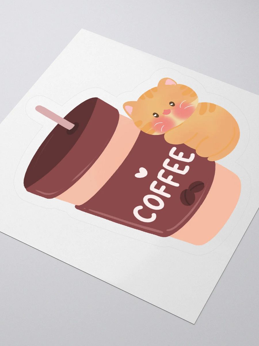 Coffee Love! OrangeCat Vinyl Sticker product image (3)