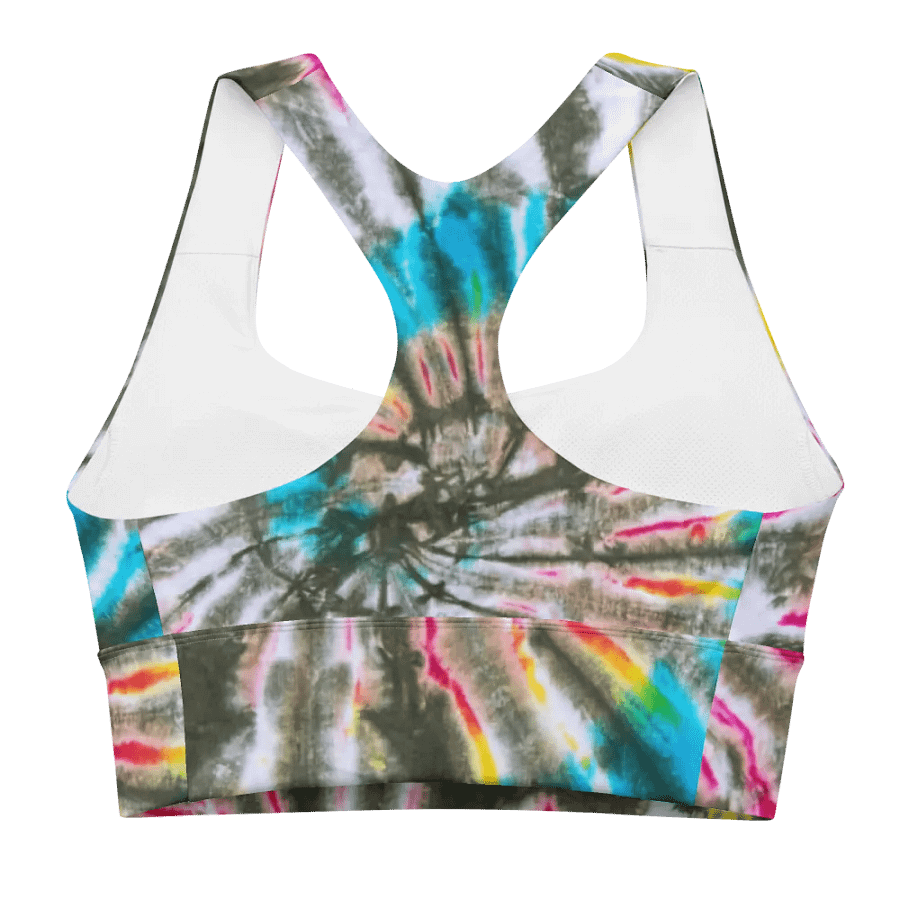 Cosmic Burst Spiral Tie-Dye Longline Sports Bra product image (2)