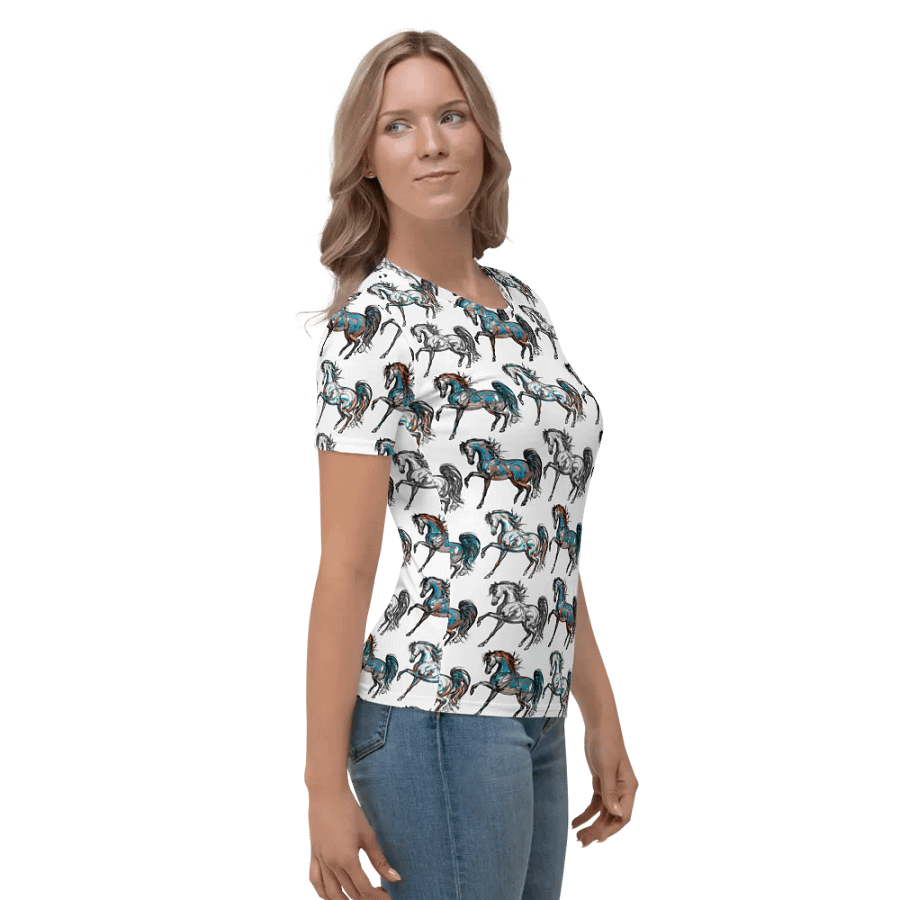 Prancing White Arabian Lady's Short Sleeve Tee product image (4)