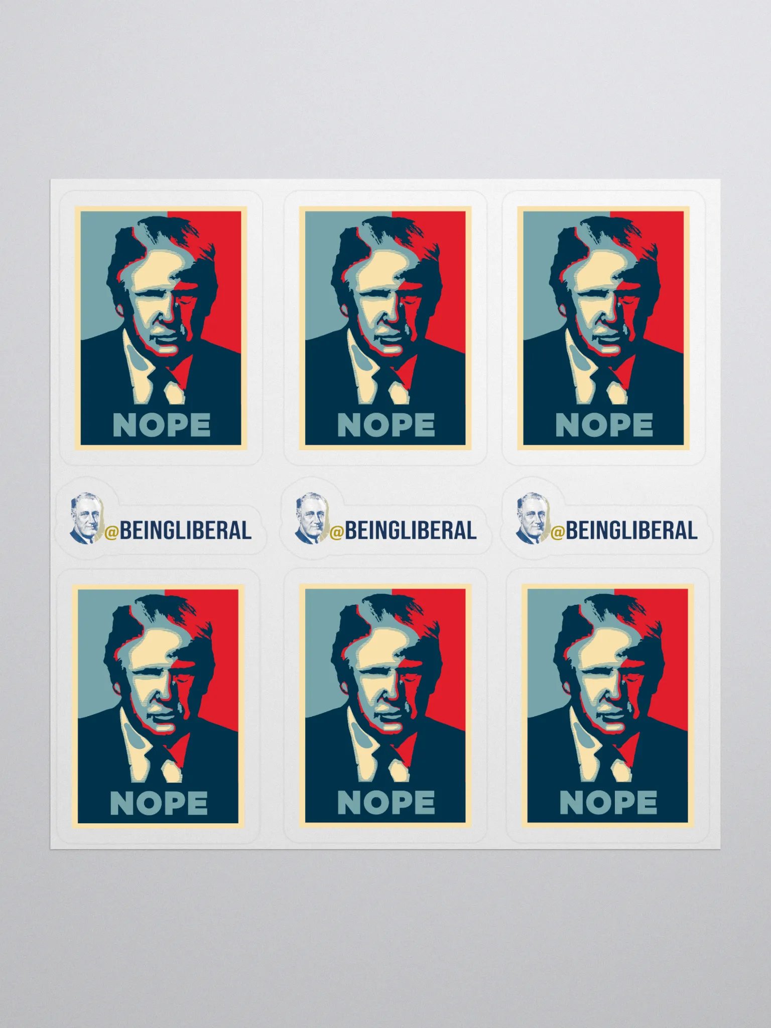 Nope Trump Stickers - Being Liberal product image (1)
