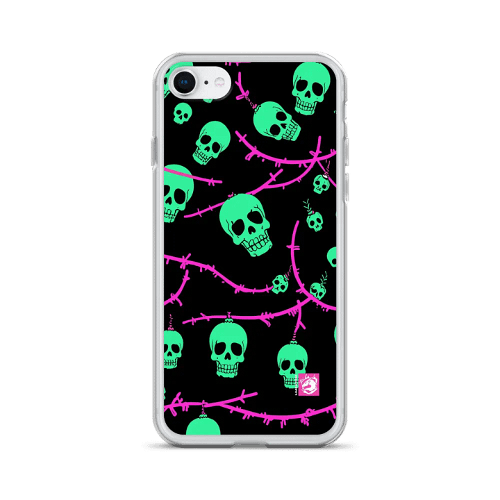 Skull green neon iPhone Case product image (1)