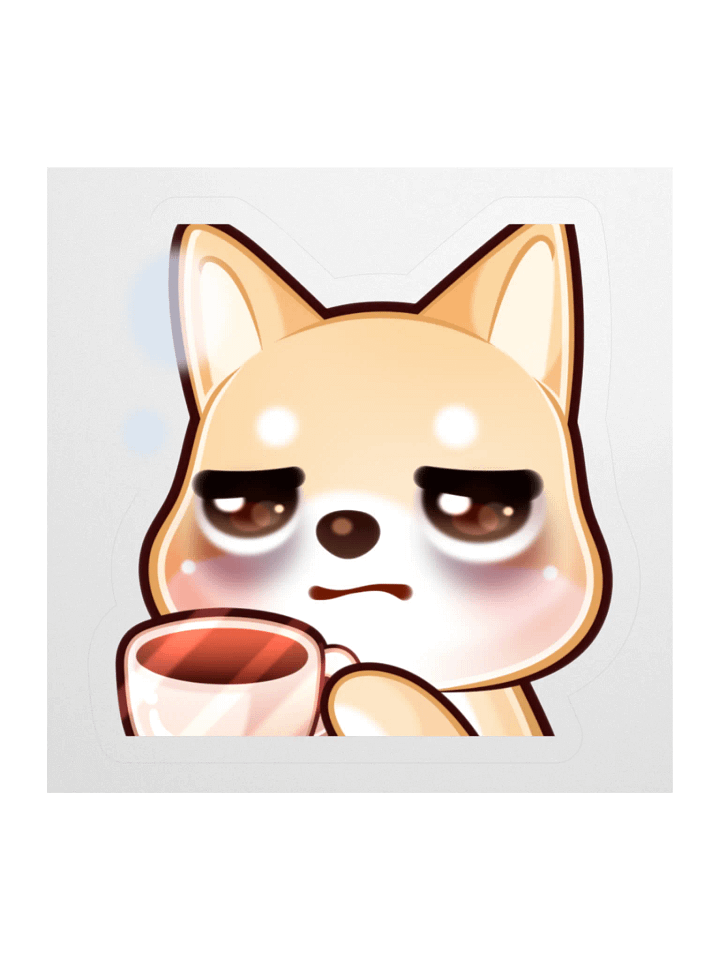 Shiba Coffee Emote Sticker product image (2)