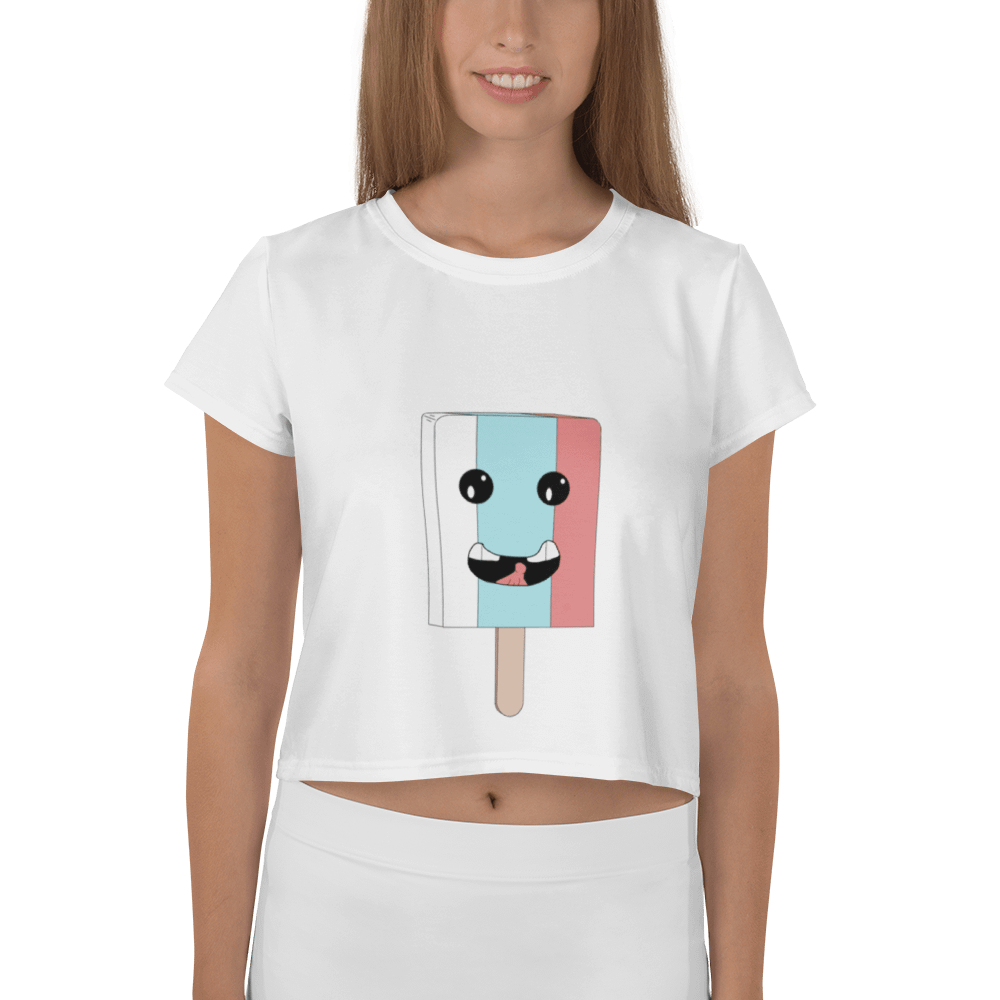 Sticky Steve Crop Top (White) product image (1)