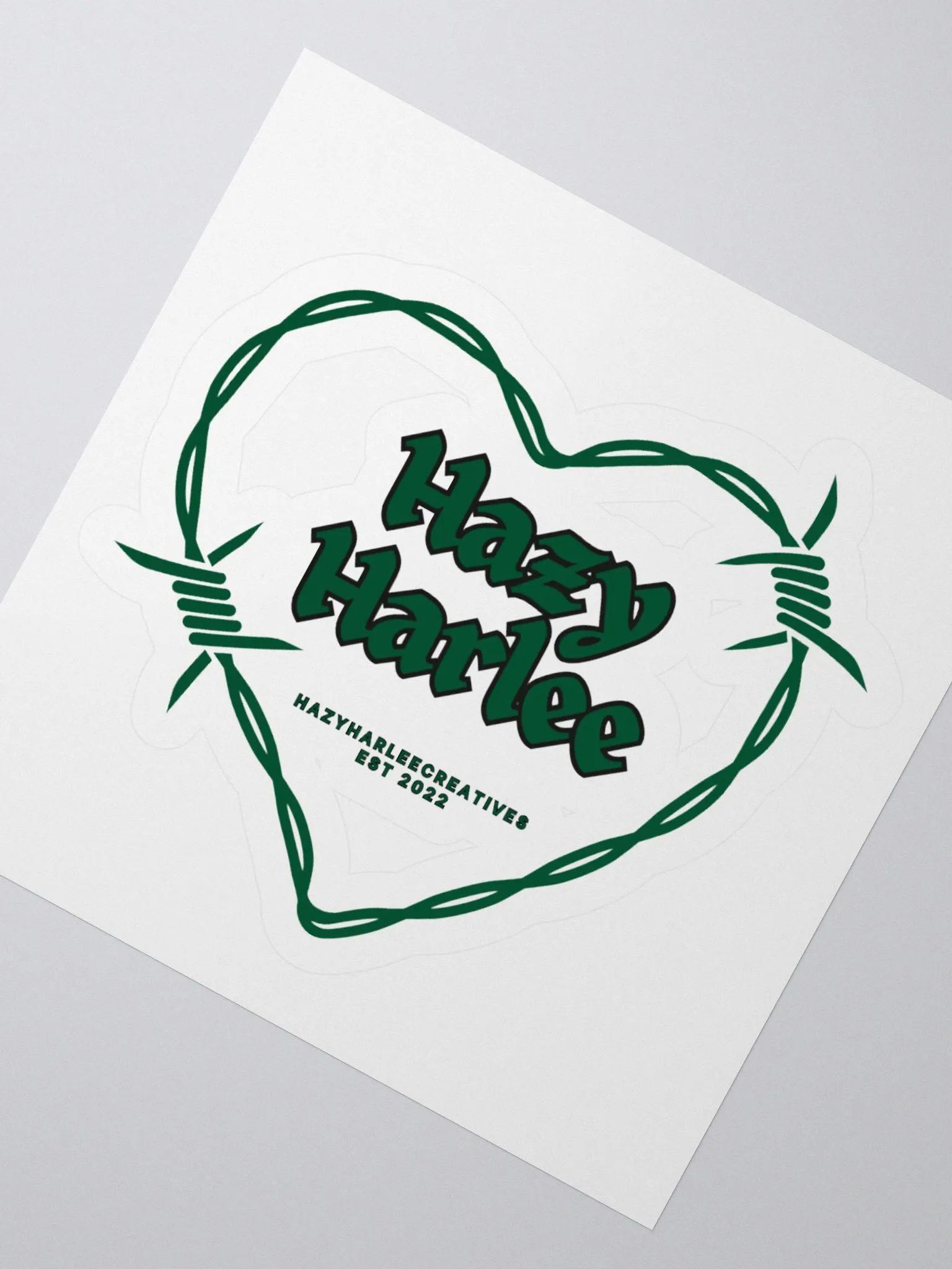 Barbed Heart Kiss Cut Stickers product image (3)