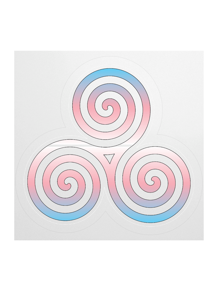 Trans Pride Gradient Celtic Triskelion Sticker product image (3)
