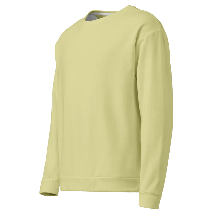 Plain Light Yellow True Summer Unisex Recycled Polyester Heavyweight Premium Sweatshirt by Treasure Pie product image (5)