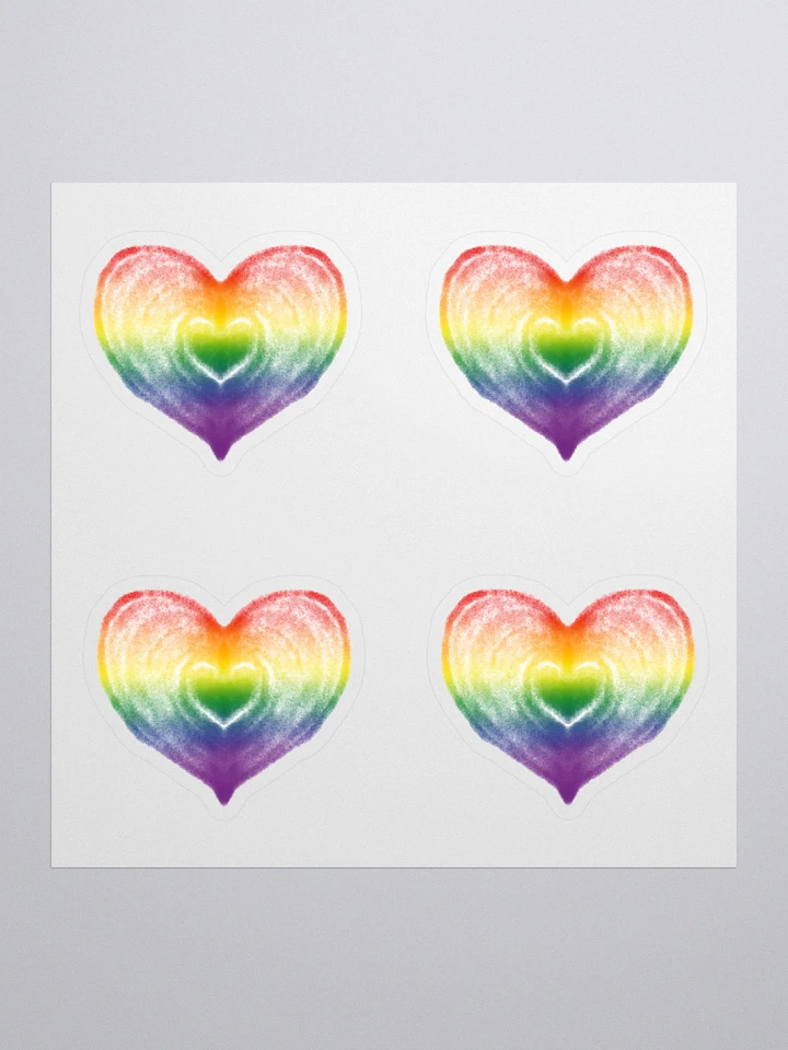 Rainbow Heart Stickers product image (1)