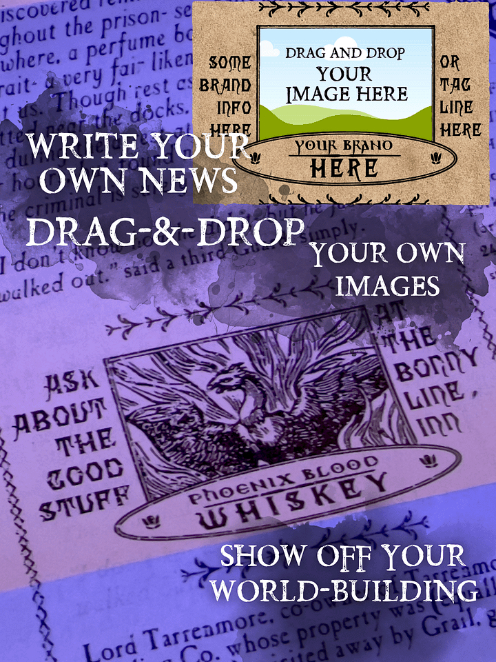 Editable Fantasy Newspaper Template - "The Sending Stone" product image (2)