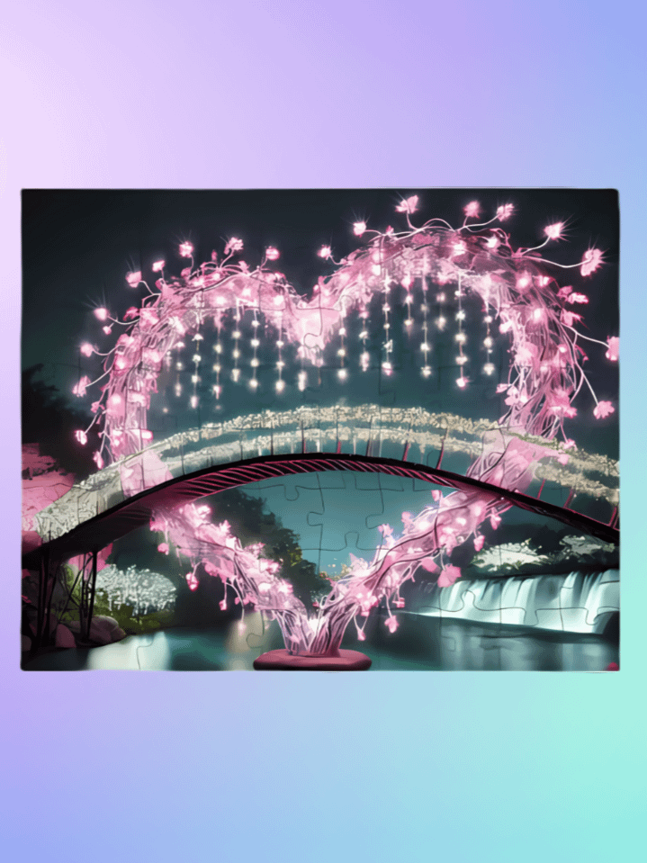Dreamy Love Bridge Puzzle Sublimation Design – high-quality 300 DPI digital download product image (1)