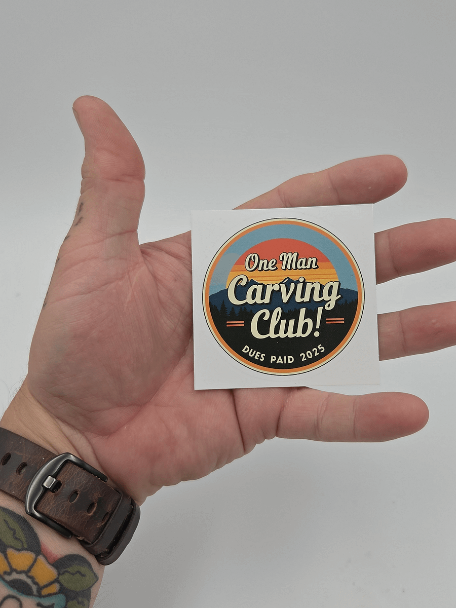 One Man Carving Club Sticker product image (2)