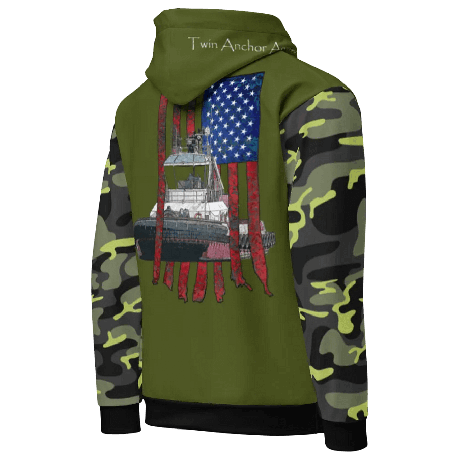 Camouflage & Green Athena Tug & CE Flage Hoodie product image (10)