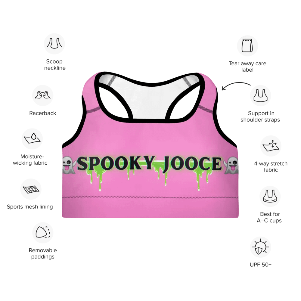 SPOOKY JOOCE Padded Sports Bra - Light Pink product image (9)