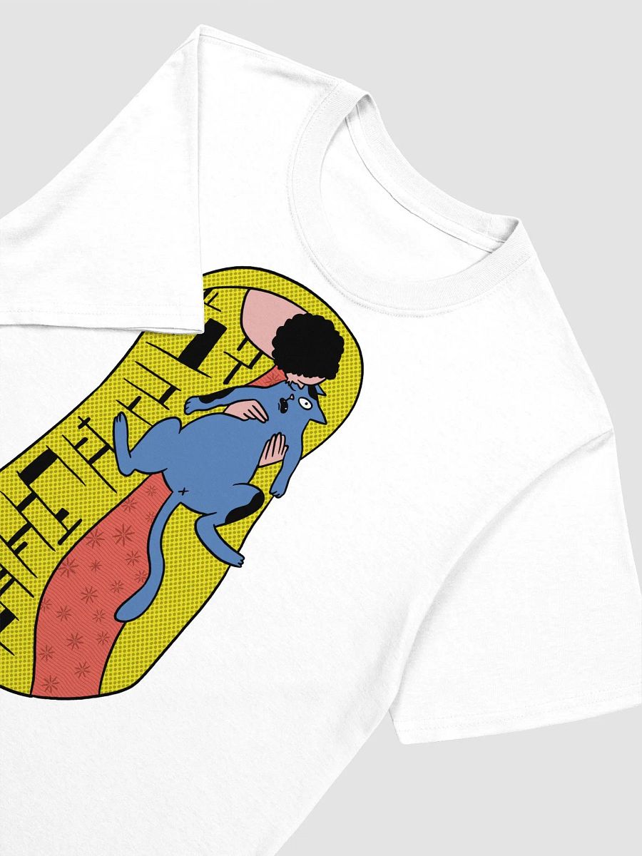 Whimsical Cat and Tie Cartoon T-Shirt product image (3)
