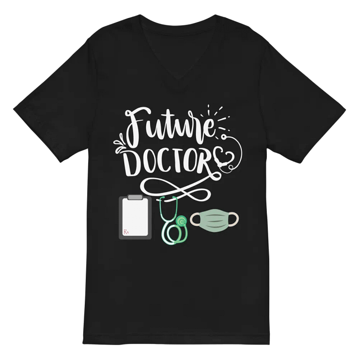 future doctor, stethoscope, nose mask v-neckTee product image (2)