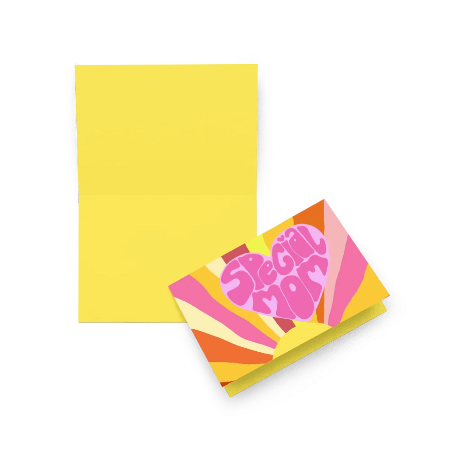 Special Mom pink retro landscape greetings card product image (9)