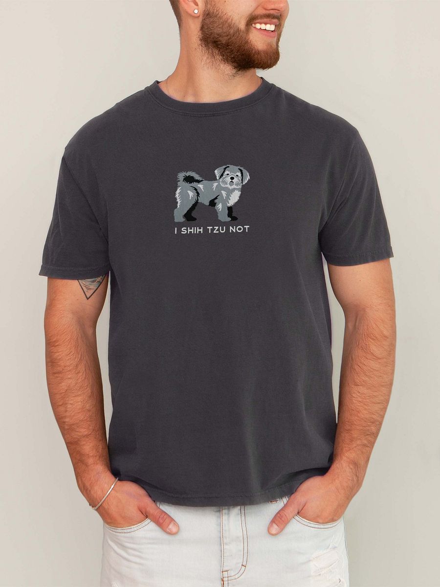 I Shih Tzu Not T-Shirt(Embroidered) of a Shih Tzu(Blue) product image (2)