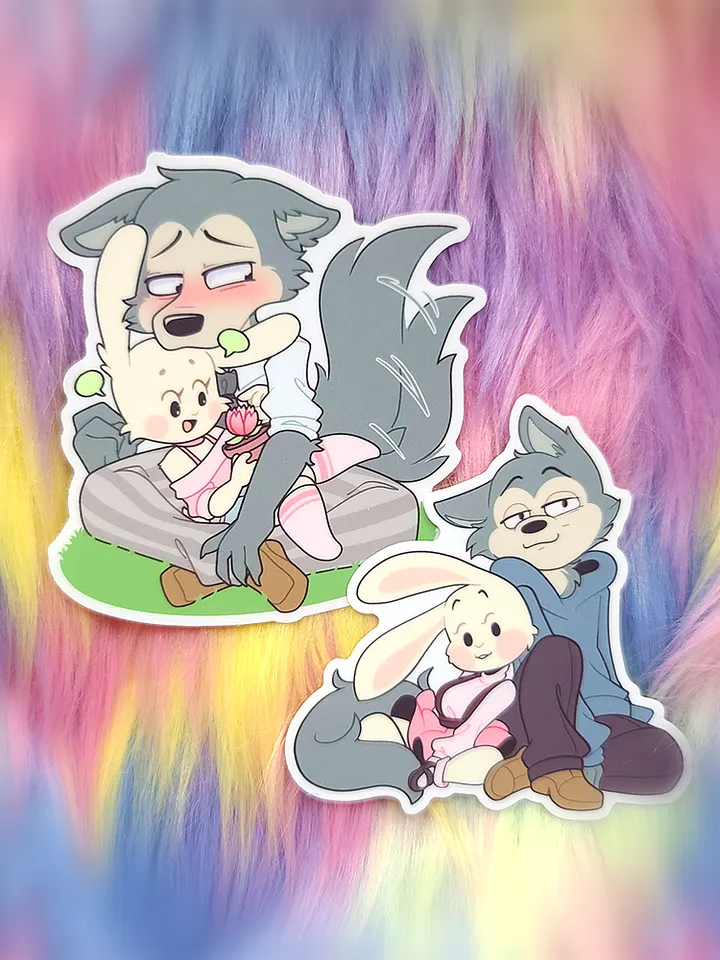 The Wolf and His Rabbit | Sticker Set product image (1)