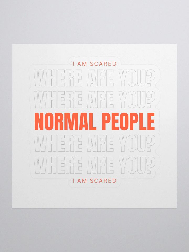 Normal people - Where Are You? product image (1)