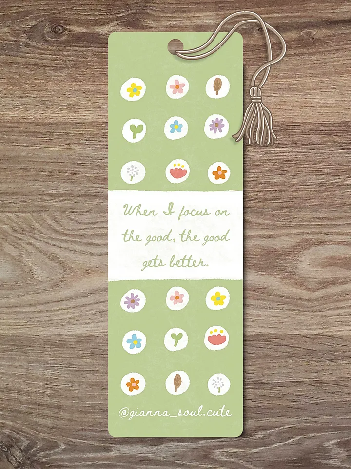 Focus on the good | Glitter Affirmation Bookmark product image (1)