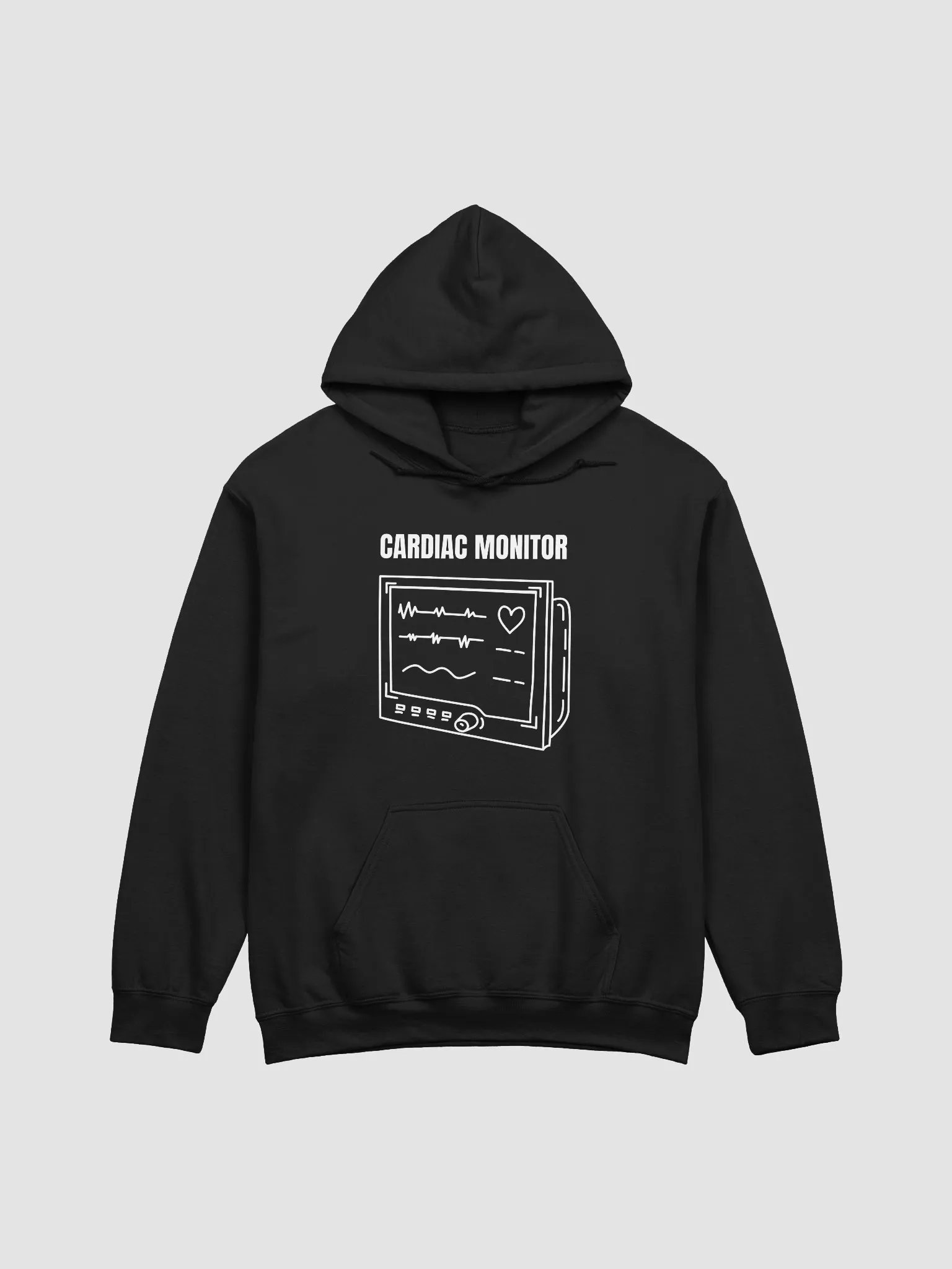 cardiac monitor design Hoodie product image (3)
