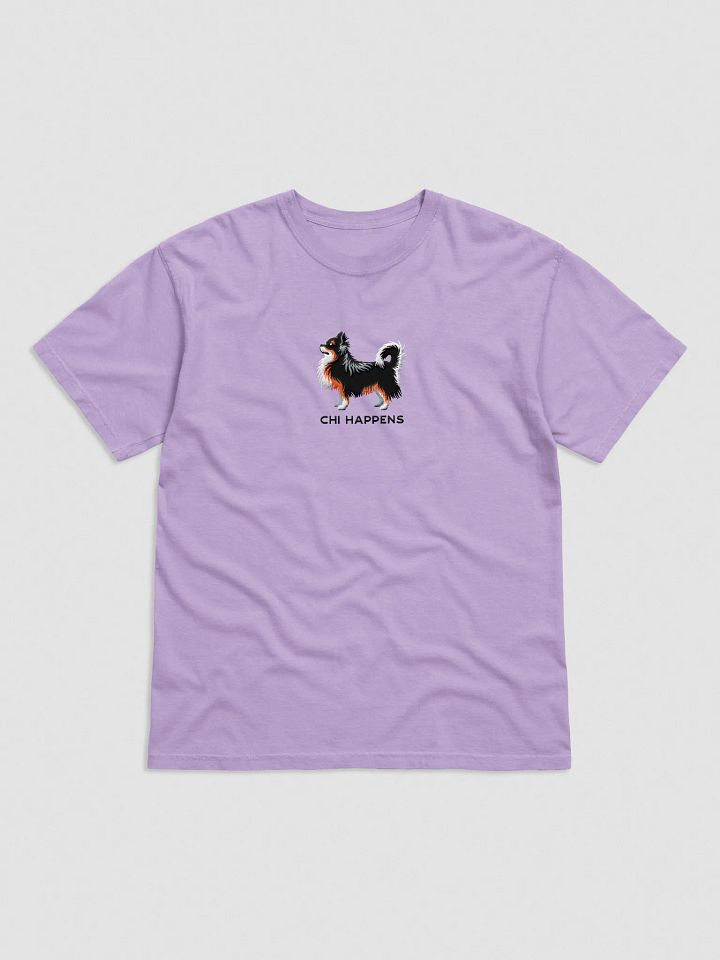 Chi Happens T-Shirt(Embroidered) of a Longhaired Chihuahua(Tricolor) product image (33)