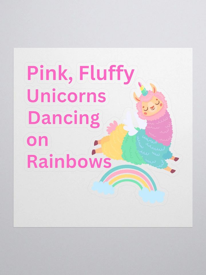 Pink, Fluffy Unicorns- Sticker product image (3)