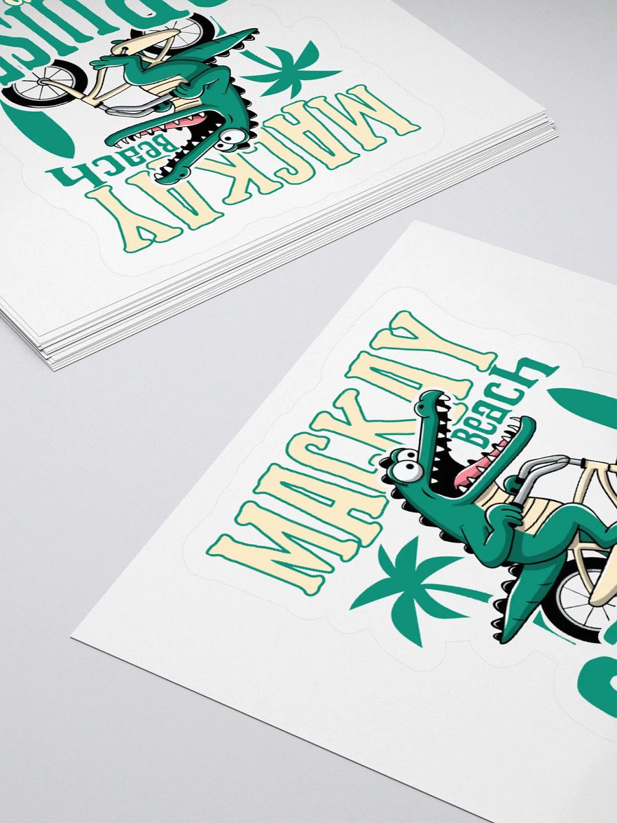 Mackay Beach Cruiser Crocodile Sticker – Funny Bicycle Sticker | Mackay Beach Vibes product image (4)